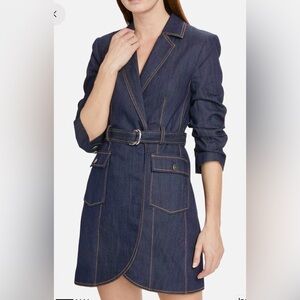 Cinq A Sept Jenessa Denim Blazer Mini- Dress